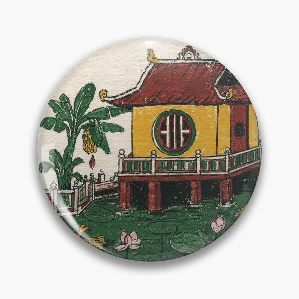 Item preview, Vintage Asian House Lotus Pond  designed and sold by eliramaison.