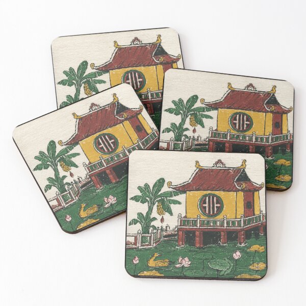 Item preview, Vintage Asian House Lotus Pond  designed and sold by eliramaison.
