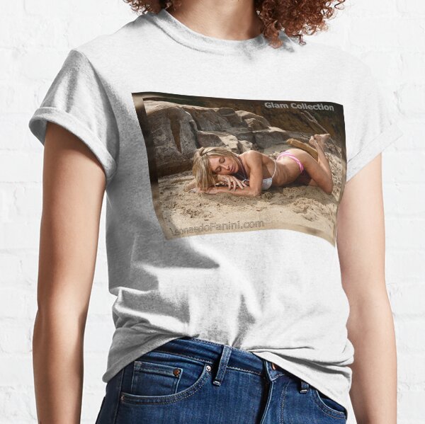 girl in bikini lying on the beach Classic T-Shirt