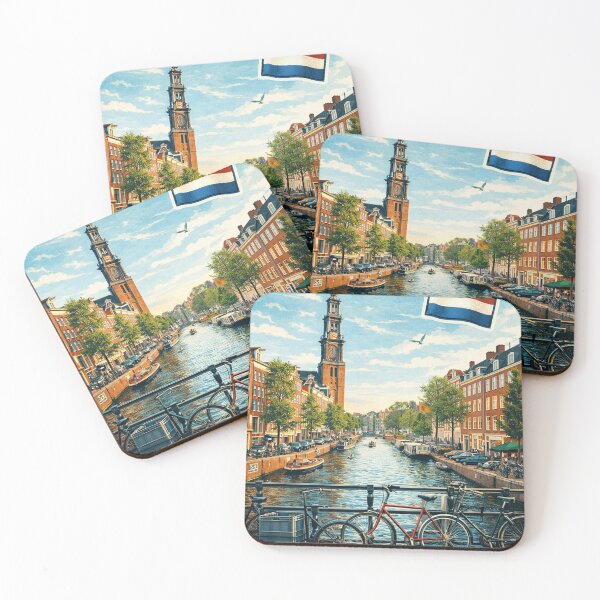 Item preview, Amsterdam Netherlands Travel Retro Emblem designed and sold by m-m-xOx-m-m.