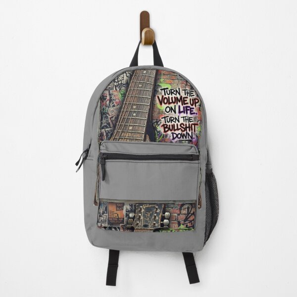 Item preview, Turn The Volume Up On Life - Vintage Rock Guitar Graffiti Art designed and sold by Style-InkPulse.