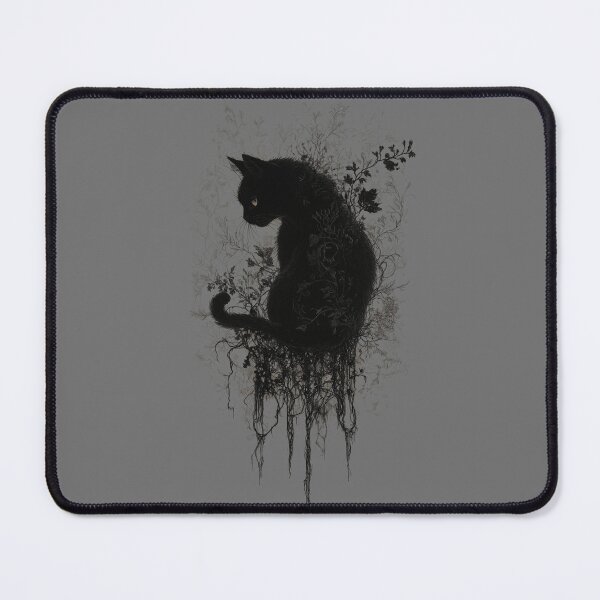 Item preview, Black Cat in Vines and Flowers designed and sold by TabbyCatXIII.