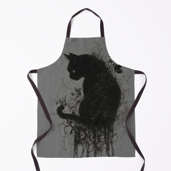 Item preview, Black Cat in Vines and Flowers designed and sold by TabbyCatXIII.