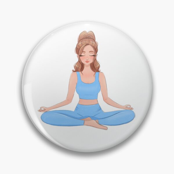 Item preview, Peaceful Yoga Girl Meditation Illustration designed and sold by beachlifeshop.