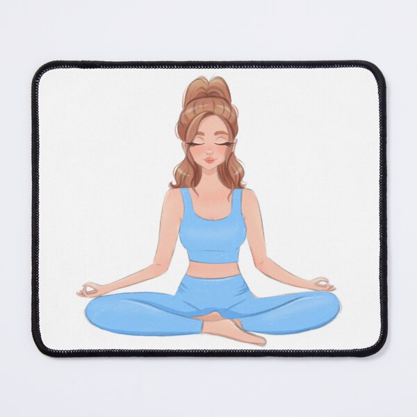 Item preview, Peaceful Yoga Girl Meditation Illustration designed and sold by beachlifeshop.