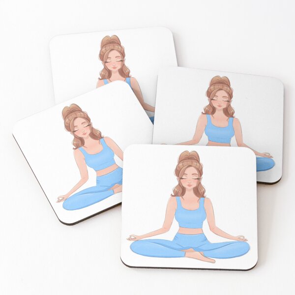 Item preview, Peaceful Yoga Girl Meditation Illustration designed and sold by beachlifeshop.