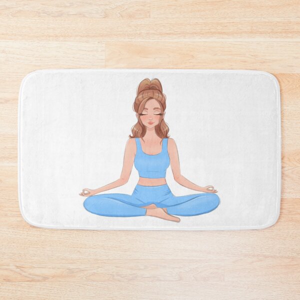 Item preview, Peaceful Yoga Girl Meditation Illustration designed and sold by beachlifeshop.