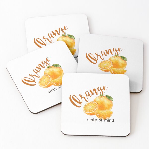 Item preview, Orange State of Mind Illustration with lettering Summer Vibe designed and sold by eves_aquadreams.