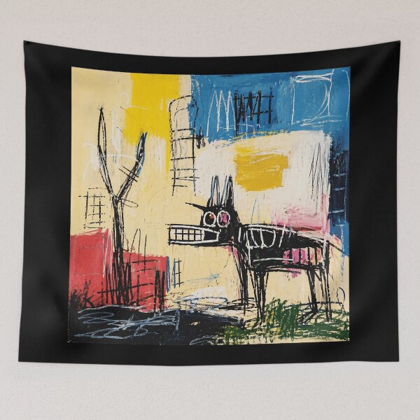 Item preview, Abstract Black Dog Expressionist Painting  designed and sold by Modaozushi216.