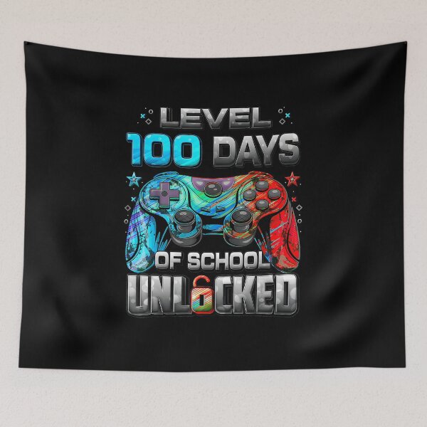 Item preview, 100 Days of School Gamer Level Unlocked  designed and sold by FGTV2021.