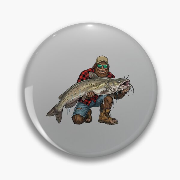 Item preview, Bigfoot Channel Catfish Fishing Trophy Funny Sasquatch Long Sleeve designed and sold by mjohnson9.