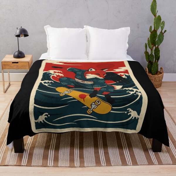 Item preview, Fox Skateboard Japanese Wave Retro designed and sold by JordynLadukeg65.