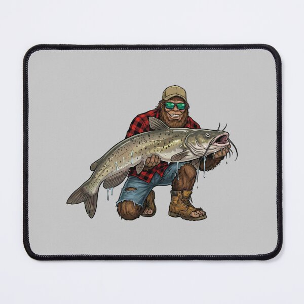 Item preview, Bigfoot Channel Catfish Fishing Trophy Funny Sasquatch Long Sleeve designed and sold by mjohnson9.