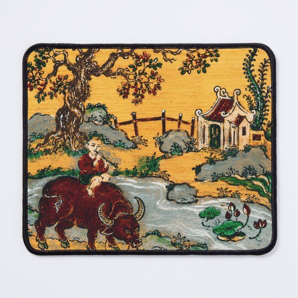 Item preview, Vintage Buffalo Rider Folk Art Painting designed and sold by eliramaison.