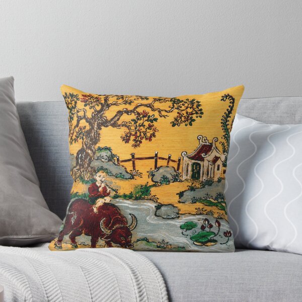 Item preview, Vintage Buffalo Rider Folk Art Painting designed and sold by eliramaison.