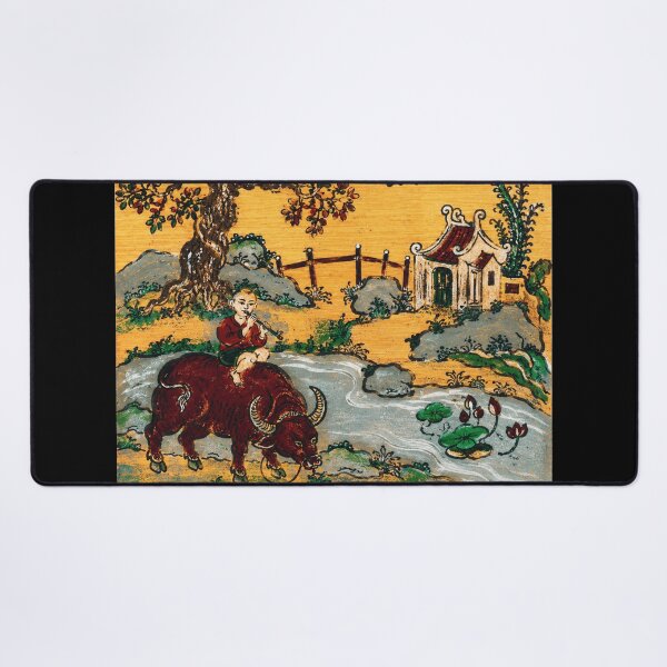 Item preview, Vintage Buffalo Rider Folk Art Painting designed and sold by eliramaison.