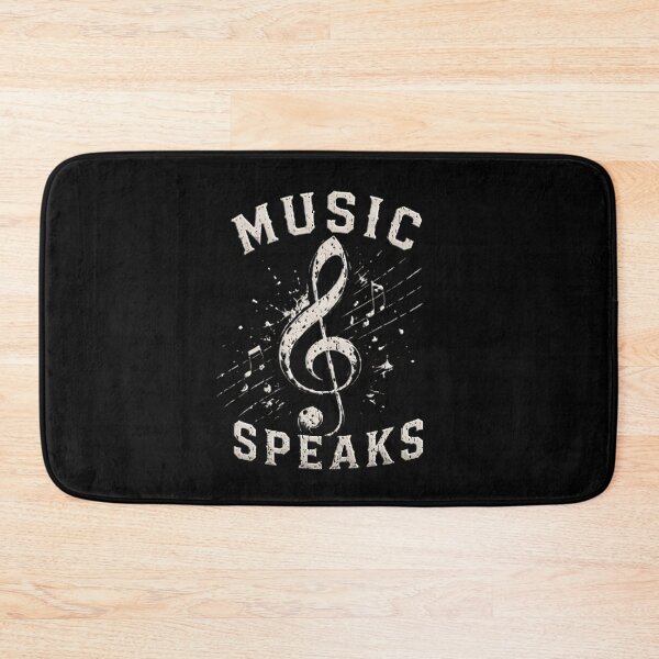Item preview, Music Speaks Treble Clef Art - Vintage Distressed Musical Notes - Retro Audiophile and Musician Music collector and Fans T-Shirt designed and sold by Jt41.