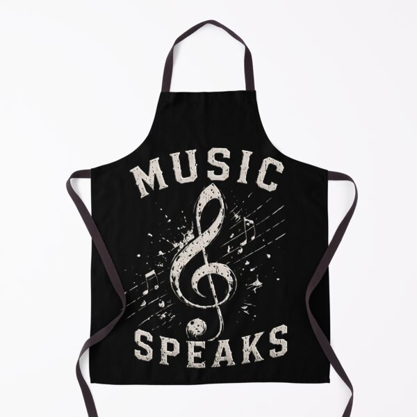 Item preview, Music Speaks Treble Clef Art - Vintage Distressed Musical Notes - Retro Audiophile and Musician Music collector and Fans T-Shirt designed and sold by Jt41.