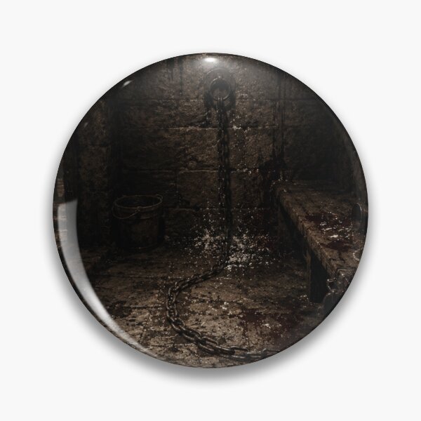 Item preview, Gothic Prison Cell Print | Dark Fantasy Horror Dungeon with Broken Chains and Bloodstained Stone designed and sold by Element Horizon Studio.