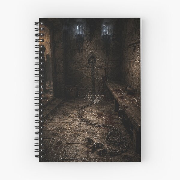 Item preview, Gothic Prison Cell Print | Dark Fantasy Horror Dungeon with Broken Chains and Bloodstained Stone designed and sold by Element Horizon Studio.