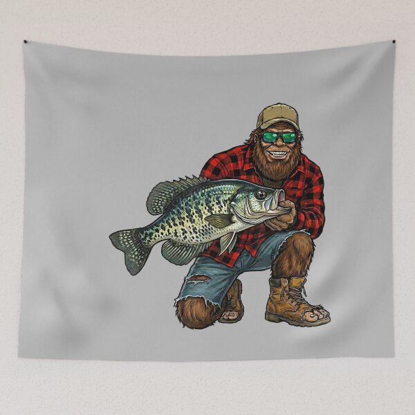 Item preview, Bigfoot Crappie Fishing Trophy Funny Sasquatch Fisherman designed and sold by mjohnson9.