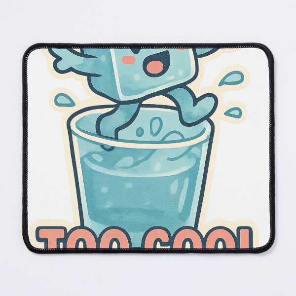 Item preview, A cartoon ice cube character jumping out of a glass of water on transparent background designed and sold by Creative88Art.
