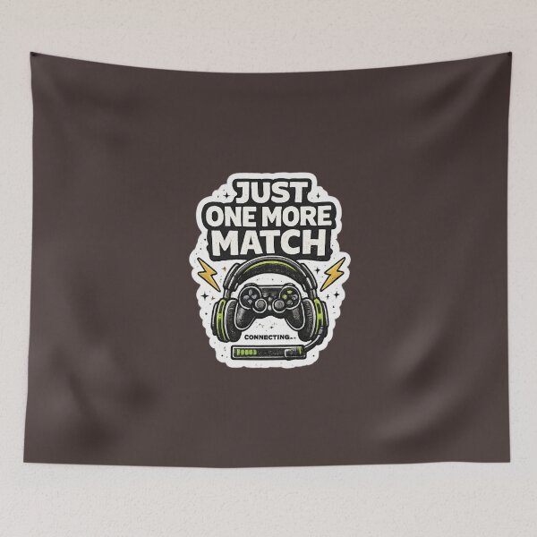 Item preview, Just One More Match Gamer Controller Funny Gaming Design designed and sold by Artbysarmina.