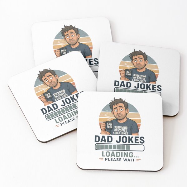 Item preview, Dad Jokes Loading Funny Coffee Dad Graphic T-Shirt designed and sold by FestivityFinds.