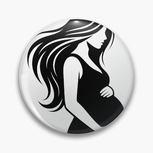 Item preview, A pregnant woman with long hair standing on transparent background designed and sold by Creative88Art.