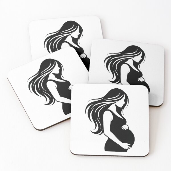 Item preview, A pregnant woman with long hair standing on transparent background designed and sold by Creative88Art.