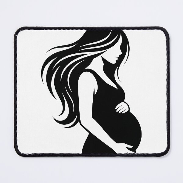 Item preview, A pregnant woman with long hair standing on transparent background designed and sold by Creative88Art.