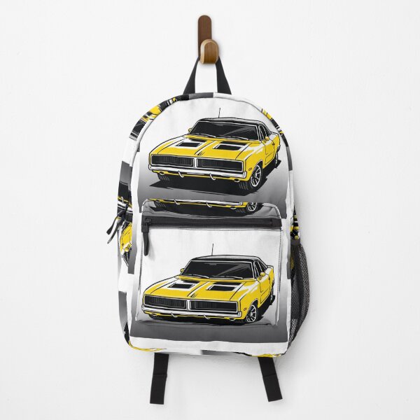 Item preview, Yellow Classic Muscle Car Front View Art designed and sold by RamyGallery.
