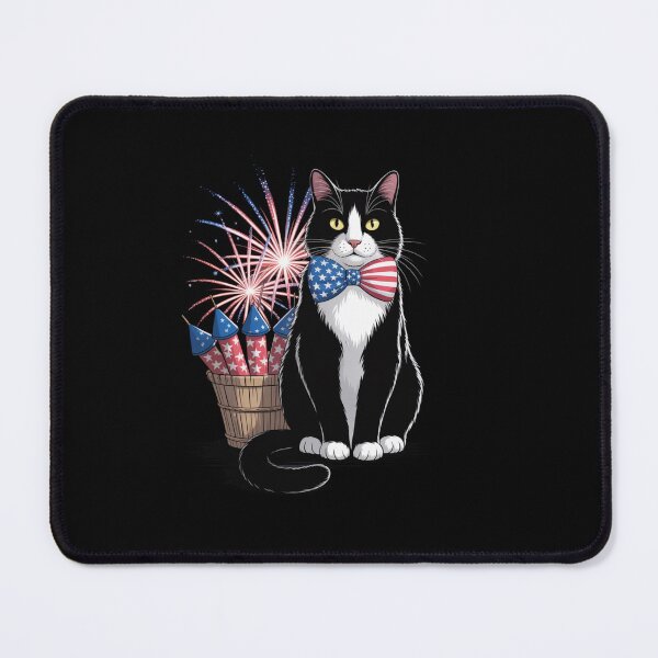 Item preview, 4th of July Cat and Fireworks designed and sold by TyraYoung.