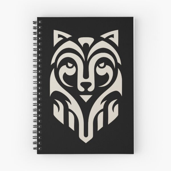 Aperçu de l'œuvre Tête de loup tribale minimaliste créée et vendue par JonelCrafts.