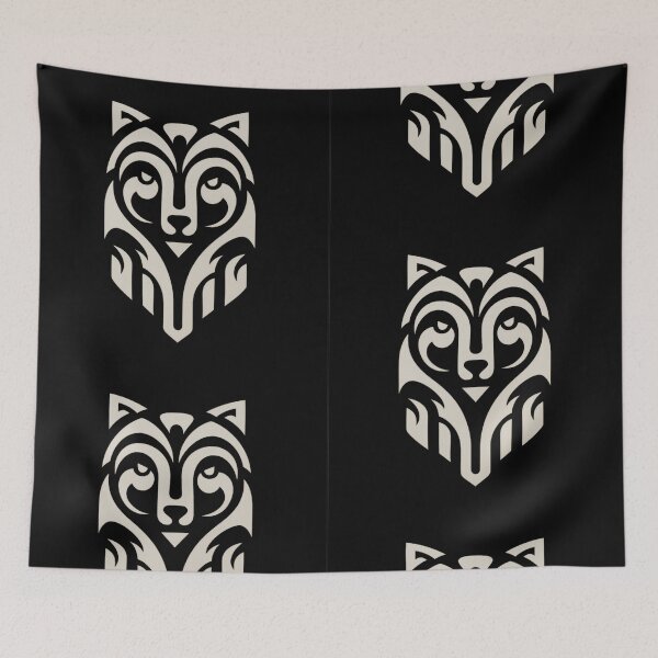 Item preview, Minimalist Tribal Wolf Head designed and sold by JonelCrafts.