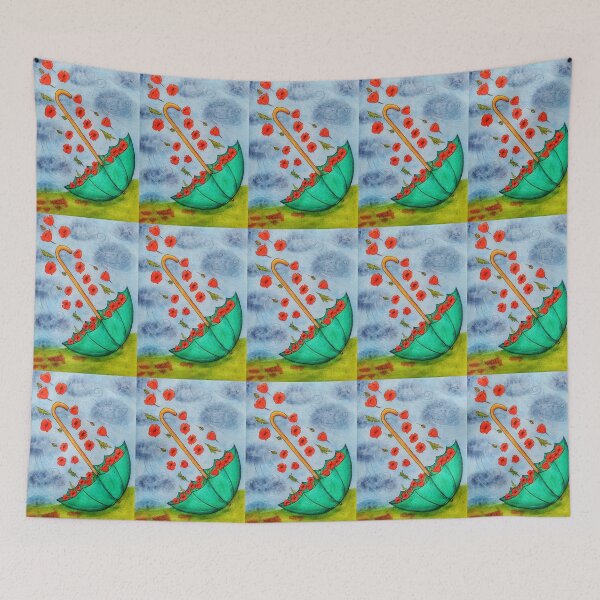 Item preview, The poppy parasol  designed and sold by Paintedhues.