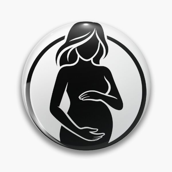 Item preview, A pregnant woman in a circular frame on transparent background designed and sold by Creative88Art.
