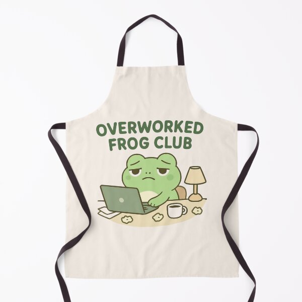 Item preview, Overworked Frog Club Cute Work designed and sold by Noxivora.