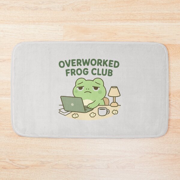 Item preview, Overworked Frog Club Cute Work designed and sold by Noxivora.
