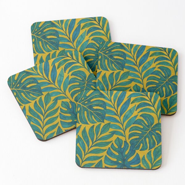 Item preview, Blue and Green Tropical Leaves designed and sold by GraphicsClub.