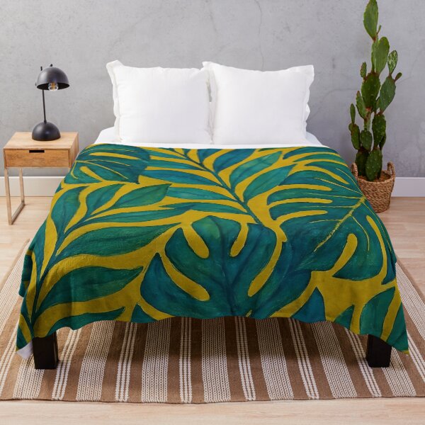 Item preview, Blue and Green Tropical Leaves designed and sold by GraphicsClub.