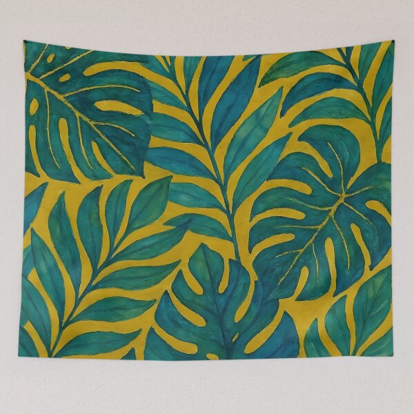 Item preview, Blue and Green Tropical Leaves designed and sold by GraphicsClub.
