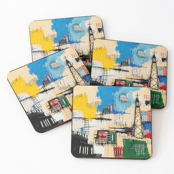Item preview, Abstract City Grid Industrial Painting designed and sold by Modaozushi216.