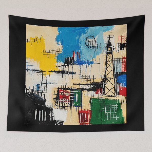 Item preview, Abstract City Grid Industrial Painting designed and sold by Modaozushi216.