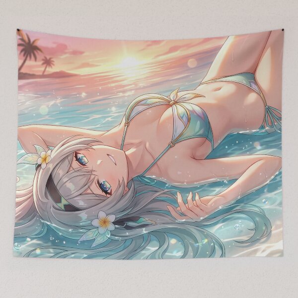 Item preview, Firefly // Honkai: Star Rail Illustration - Summer Sunset Beach Bikini Anime Art designed and sold by Astraphyllia.