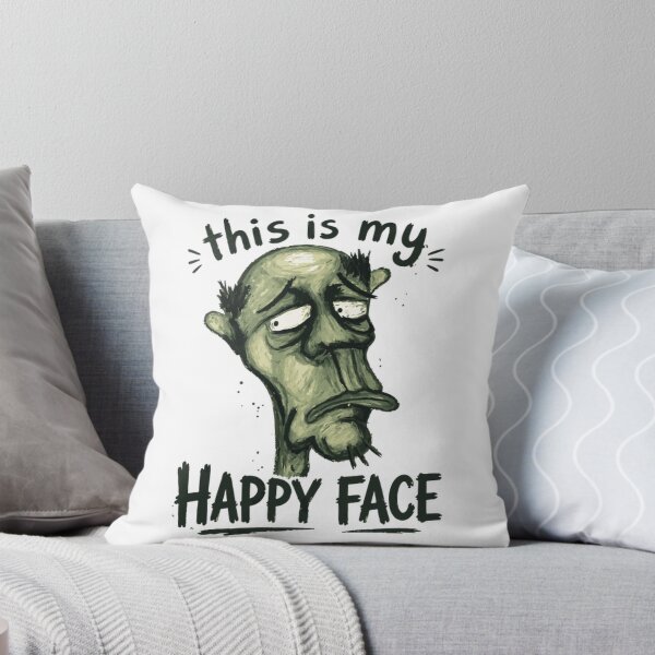 Item preview, This Is My Happy Face Funny Sarcastic Grumpy Character designed and sold by SpiralmoonDes.