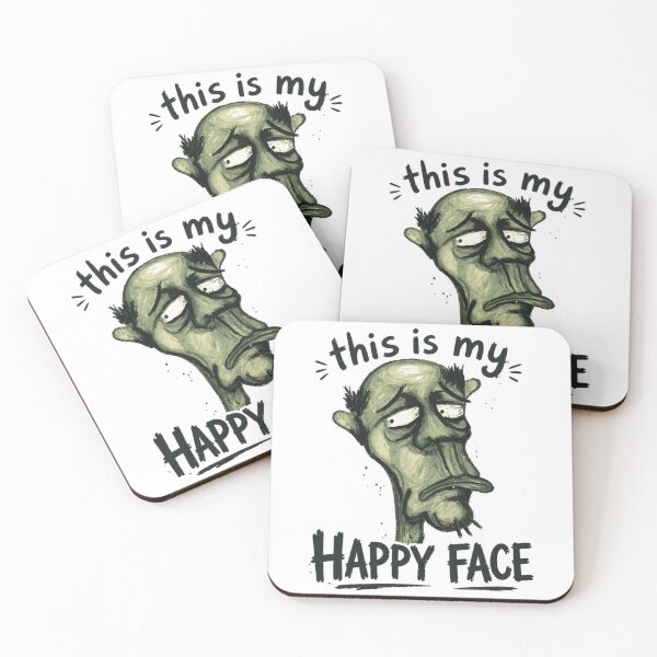 Item preview, This Is My Happy Face Funny Sarcastic Grumpy Character designed and sold by SpiralmoonDes.