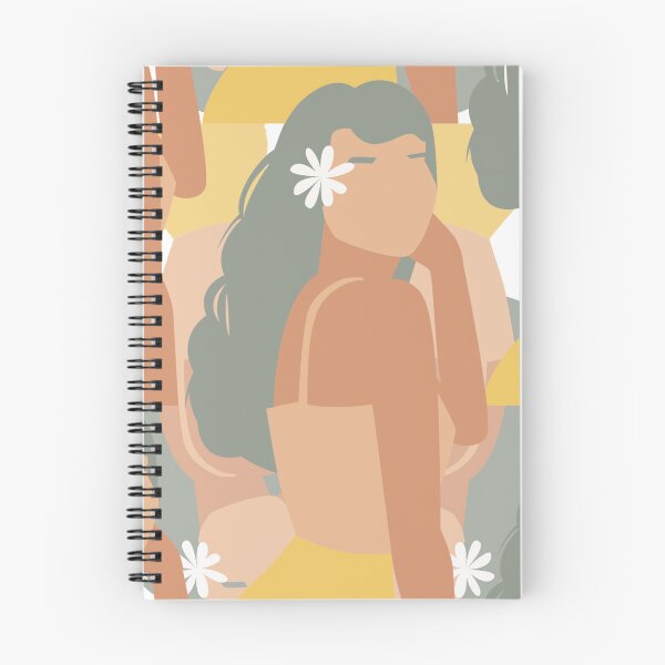 Item preview, Boho Hawaiian Aesthetic Pastel Girl Seamless Pattern Design designed and sold by NadDot.