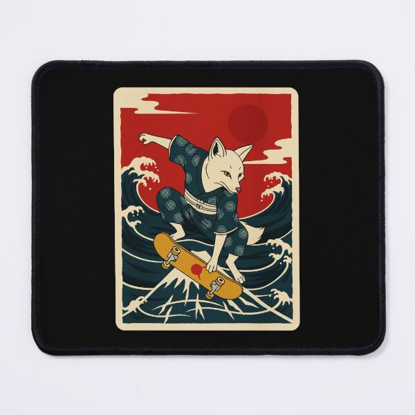 Item preview, White Fox Skateboard Japanese Wave Poster designed and sold by JordynLadukeg65.