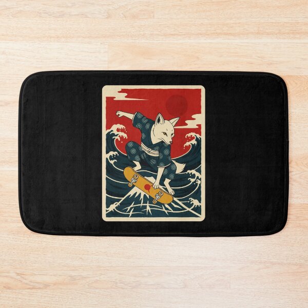 Item preview, White Fox Skateboard Japanese Wave Poster designed and sold by JordynLadukeg65.